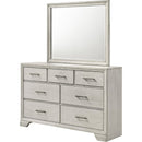  Crown Mark Jaymes B6582-11 Dresser Mirror - White Mist IMAGE 2