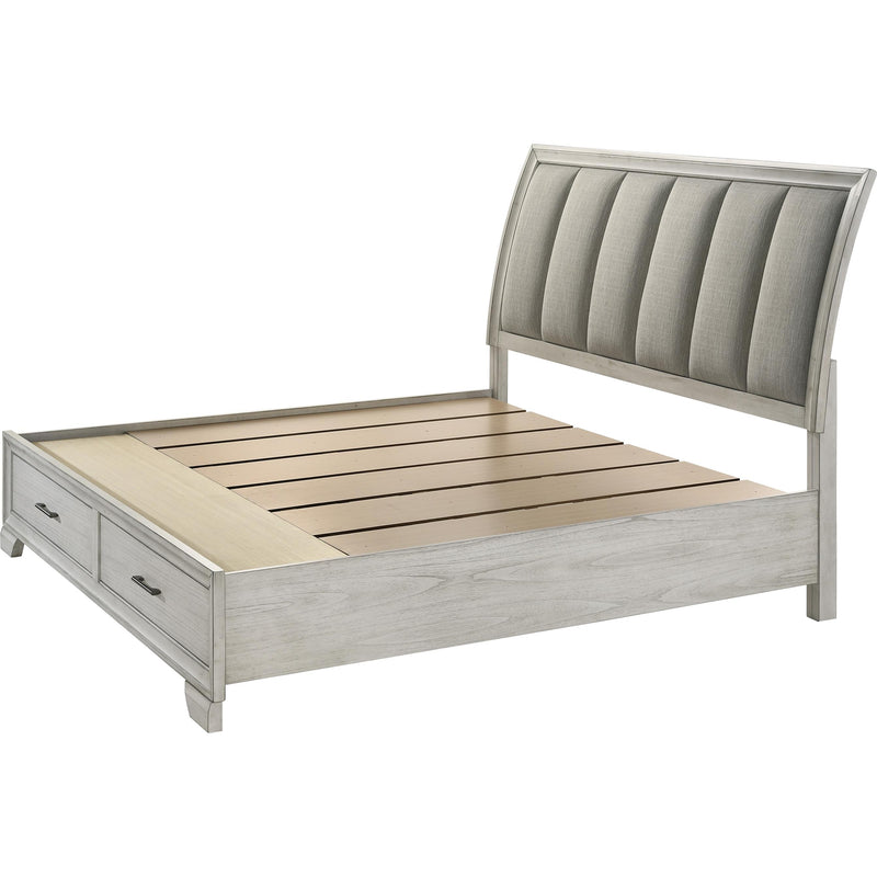  Crown Mark Jaymes B6582-K King Storage Bed - White Mist IMAGE 2