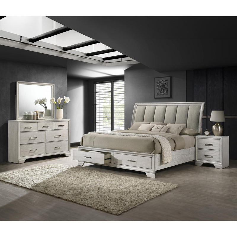  Crown Mark Jaymes B6582-K King Storage Bed - White Mist IMAGE 4