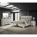  Crown Mark Jaymes B6582-Q Queen Storage Bed - White Mist IMAGE 4