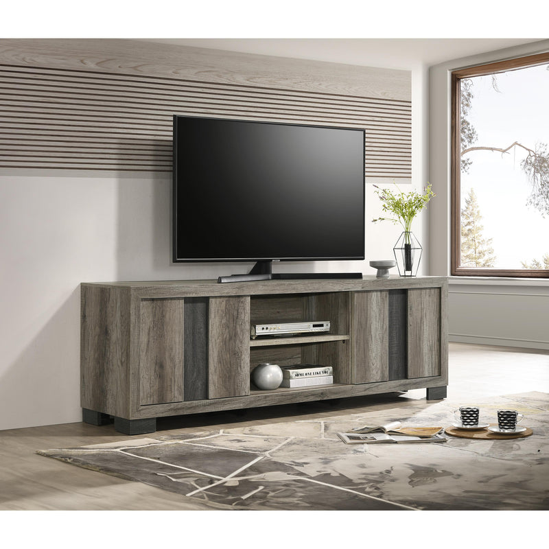  Crown Mark Rangley B6830-99 TV Stand - Grey/Brown IMAGE 4