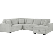  Coaster Furniture Devonshire 501208 Sleeper Sectional Sofa Storage Chaise - Grey IMAGE 1