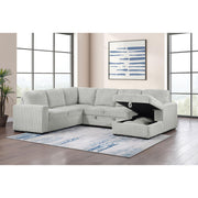  Coaster Furniture Devonshire 501208 Sleeper Sectional Sofa Storage Chaise - Grey IMAGE 13