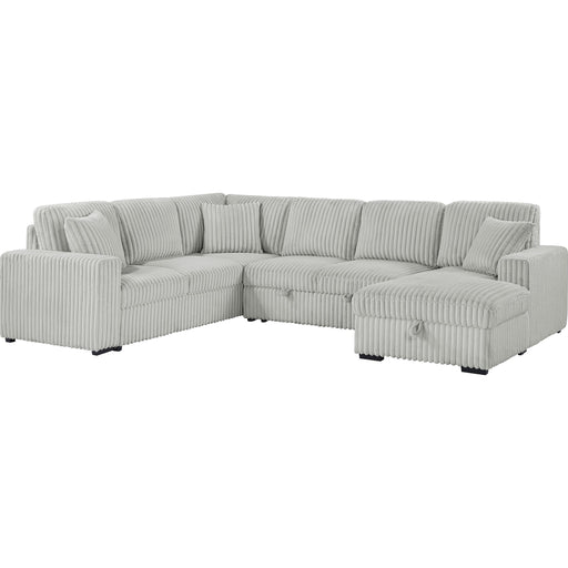  Coaster Furniture Devonshire 501208 Sleeper Sectional Sofa Storage Chaise - Grey IMAGE 1