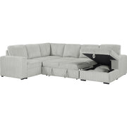  Coaster Furniture Devonshire 501208 Sleeper Sectional Sofa Storage Chaise - Grey IMAGE 4