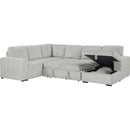 Coaster Furniture Devonshire 501208 Sleeper Sectional Sofa Storage Chaise - Grey IMAGE 4
