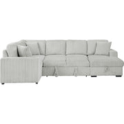  Coaster Furniture Devonshire 501208 Sleeper Sectional Sofa Storage Chaise - Grey IMAGE 6