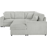  Coaster Furniture Devonshire 501208 Sleeper Sectional Sofa Storage Chaise - Grey IMAGE 9