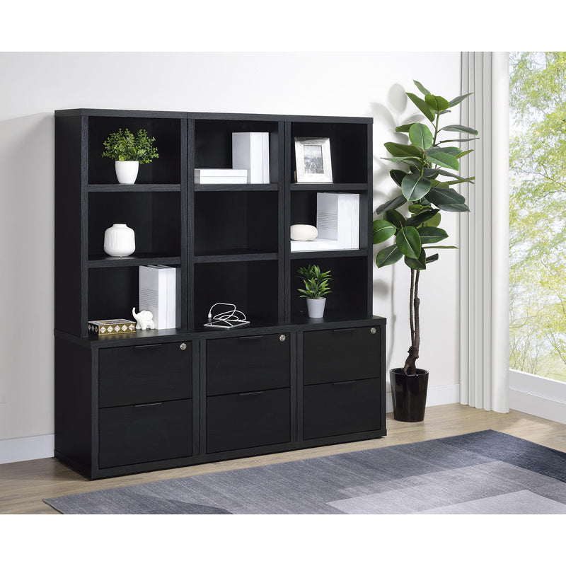  Coaster Furniture Westpark 802703 3-shelf Bookcase USB and Lockable Drawer - Black IMAGE 12