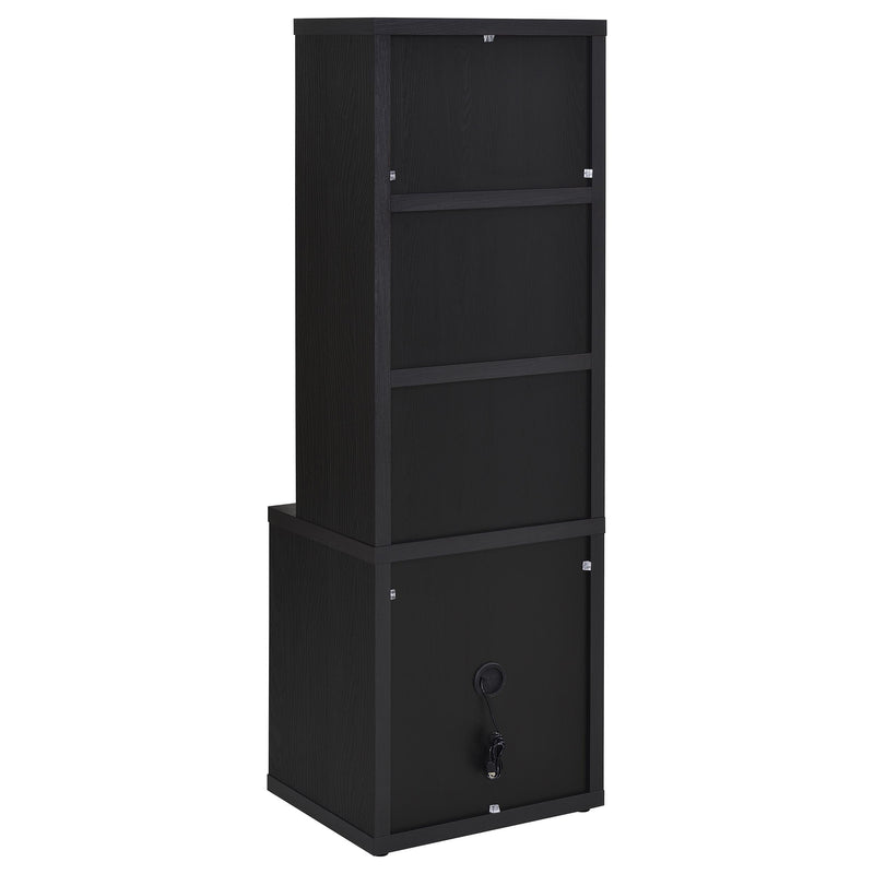  Coaster Furniture Westpark 802703 3-shelf Bookcase USB and Lockable Drawer - Black IMAGE 7