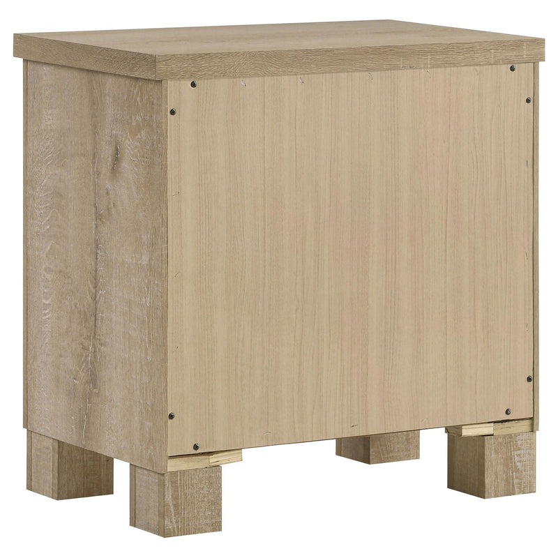  Coaster Furniture Oakglen 225102 2-drawer Nightstand Bedside Table - Weathered Oak IMAGE 6