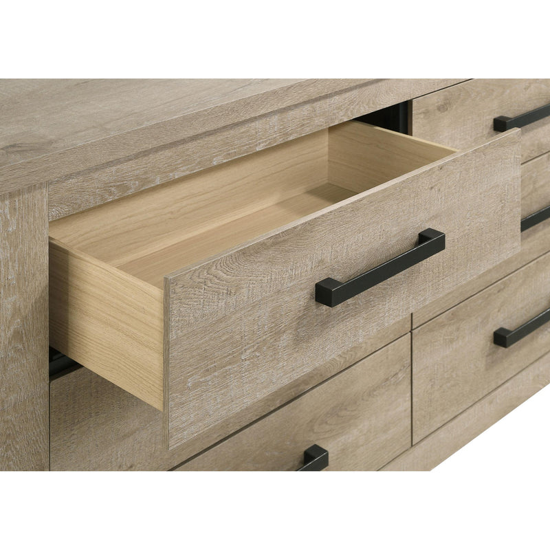  Coaster Furniture Oakglen 225103 6-drawer Dresser - Weathered Oak IMAGE 10