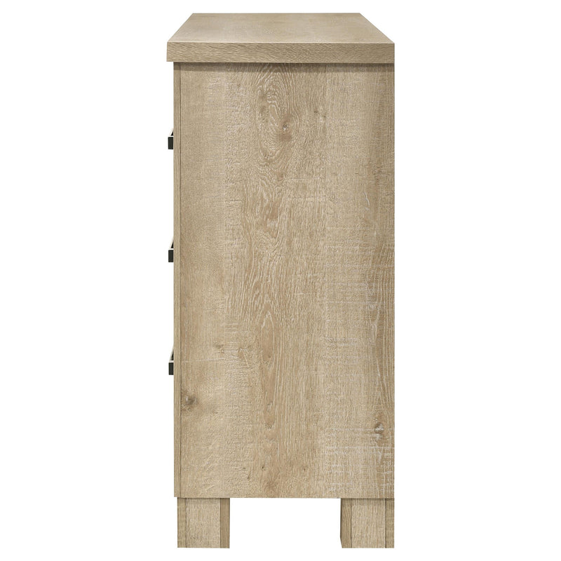  Coaster Furniture Oakglen 225103 6-drawer Dresser - Weathered Oak IMAGE 5