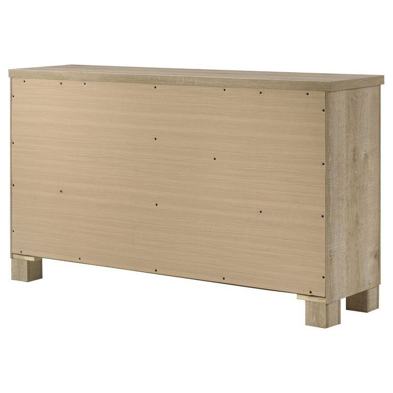  Coaster Furniture Oakglen 225103 6-drawer Dresser - Weathered Oak IMAGE 8