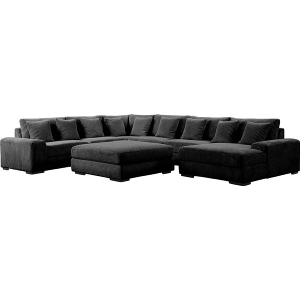 U Furniture Direct Sectionals Stationary Bella 7 pc Sectional - Black IMAGE 1