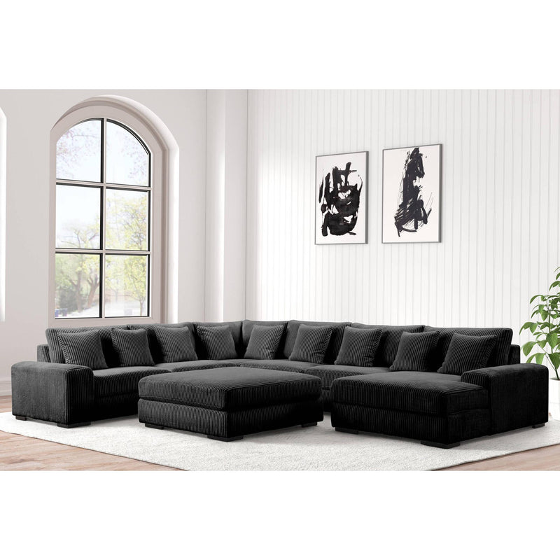 U Furniture Direct Sectionals Stationary Bella 7 pc Sectional - Black IMAGE 2
