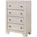 Crown Mark Atticus B6982-4 Chest - White IMAGE 1
