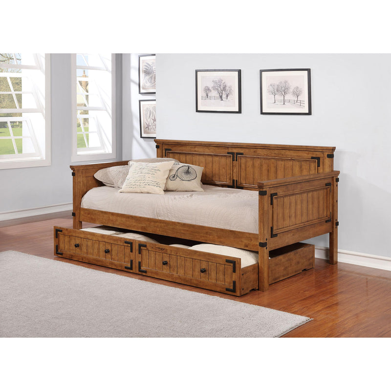  Coaster Furniture Oakdale 300675-SET Twin Daybed with Trundle - Rustic Honey IMAGE 2