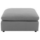  Coaster Furniture Raleigh 551756 Boucle Upholstered Ottoman - Grey IMAGE 3