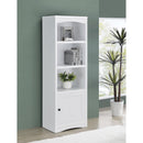  Coaster Furniture Laughlin 724114 3-shelf Engineered Wood Media Tower - White IMAGE 2