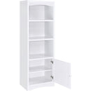  Coaster Furniture Laughlin 724114 3-shelf Engineered Wood Media Tower - White IMAGE 3