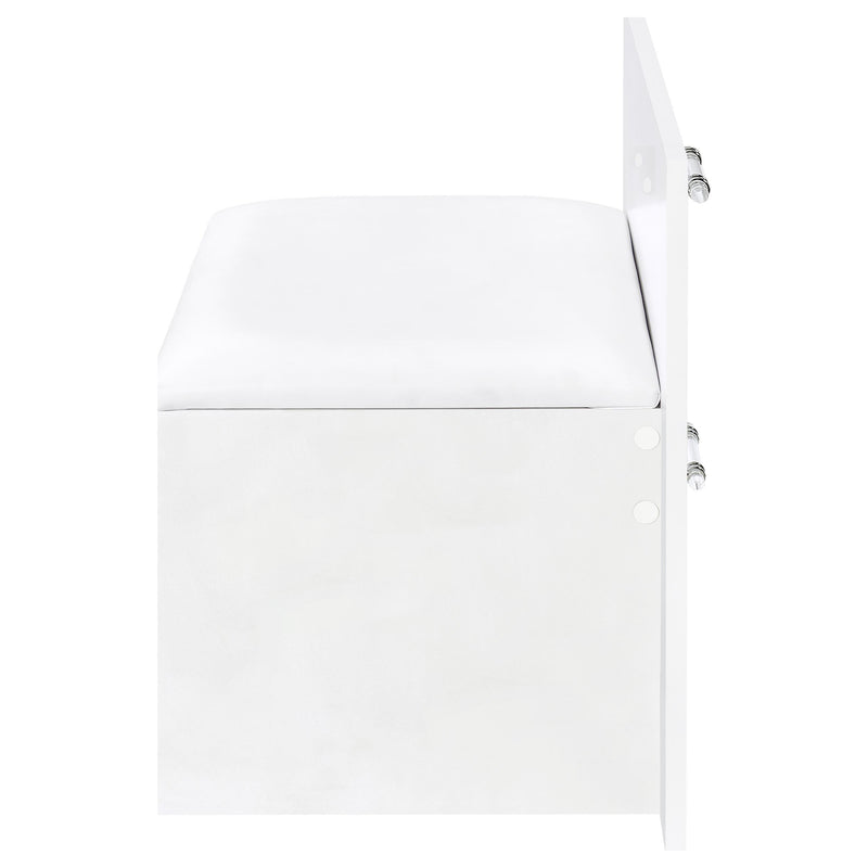  Coaster Furniture Flora 930218 2-drawer Vanity Set with LED Mirror - White High Gloss IMAGE 15