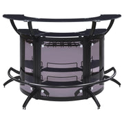  Coaster Furniture Dallas 182135-S3 3-piece Curved Freestanding Home Bar Cabinet - Black IMAGE 4