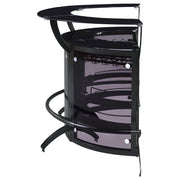  Coaster Furniture Dallas 182135-S3 3-piece Curved Freestanding Home Bar Cabinet - Black IMAGE 6
