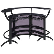  Coaster Furniture Dallas 182135-S3 3-piece Curved Freestanding Home Bar Cabinet - Black IMAGE 7