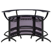  Coaster Furniture Dallas 182135-S3 3-piece Curved Freestanding Home Bar Cabinet - Black IMAGE 8
