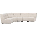 Coaster Furniture Charlotte 551300-S5 5-piece Upholstered Modular Sectional Sofa - Ivory IMAGE 1