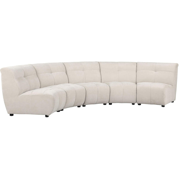  Coaster Furniture Charlotte 551300-S5 5-piece Upholstered Modular Sectional Sofa - Ivory IMAGE 1