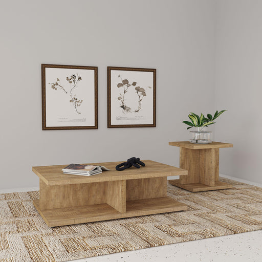  Coaster Furniture Cortona 706178-S2 2-piece Coffee and End Table Set - Mango IMAGE 2