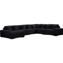  U Furniture Direct Bella Fabric 6 pc Sectional Bella 6 pc Sectional - Black IMAGE 1