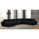  U Furniture Direct Bella Fabric 6 pc Sectional Bella 6 pc Sectional - Black IMAGE 2