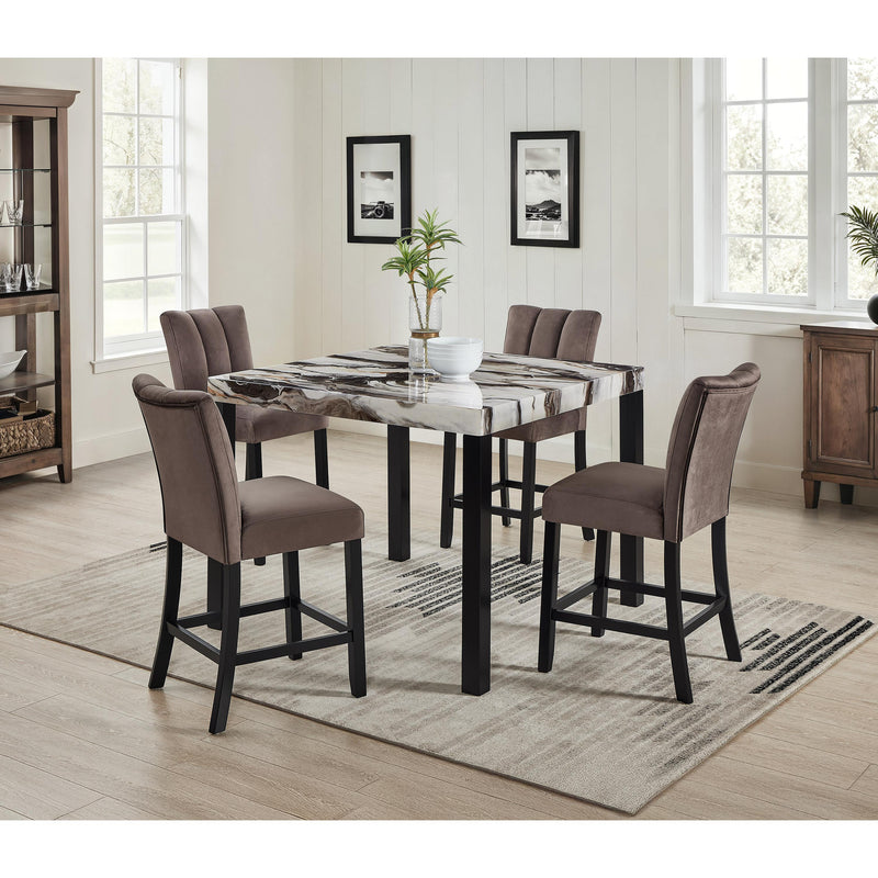  Crown Mark Square Vega Counter Height Dining Table with Faux Marble Top 1720T-4545 IMAGE 3