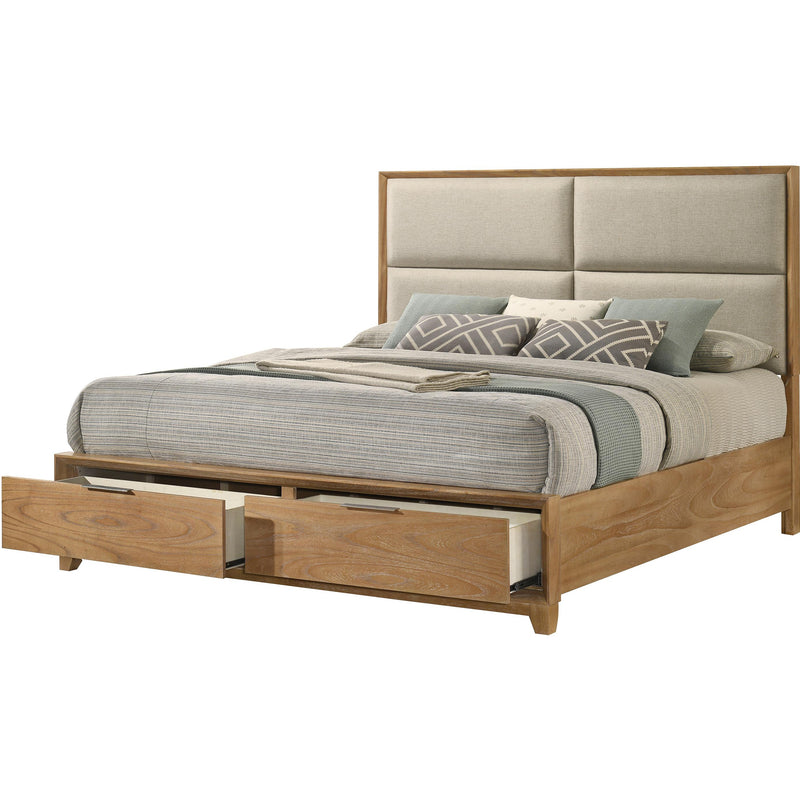  Crown Mark Florian Queen Upholstered Platform Bed with Storage B6572-Q-HB/B6572-Q-FBD/B6572-KQ-RAIL IMAGE 2