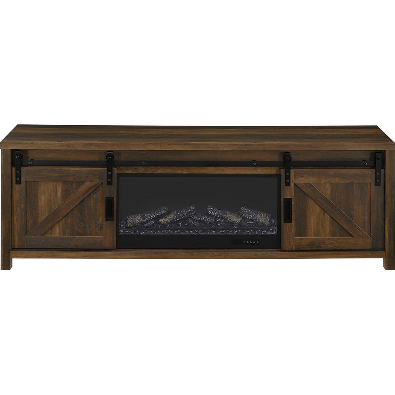 Coaster Furniture Enfield 722863 71-inch TV Stand Fireplace Media Console - Dark Pine IMAGE 4
