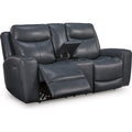  Signature Design by Ashley Next Move Power Reclining Leather Match Loveseat with Console PCU1210018 IMAGE 1