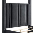  Crown Mark Jayla Queen Upholstered Canopy Bed 5117BK-Q-HBFB/5117BK-KQ-RAIL/5117BK-KQ-POST IMAGE 4