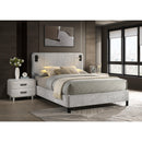  Crown Mark Freya Queen Upholstered Panel Bed 5272LG-Q-HBFB/5272LG-KQ-RAIL IMAGE 3