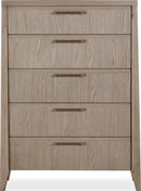Sumire - Five Drawer Ash Wood Chest - Ginger