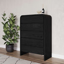 Elora - Five Drawer Chest - Jet Black Ash