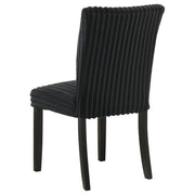  Coaster Furniture Dermott 106512BLK Set of 2 Upholstered Parson Dining Side Chair - Black IMAGE 3