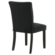  Coaster Furniture Dermott 106512BLK Set of 2 Upholstered Parson Dining Side Chair - Black IMAGE 5
