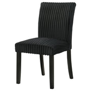  Coaster Furniture Dermott 106512BLK Set of 2 Upholstered Parson Dining Side Chair - Black IMAGE 6