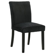  Coaster Furniture Dermott 106512BLK Set of 2 Upholstered Parson Dining Side Chair - Black IMAGE 7