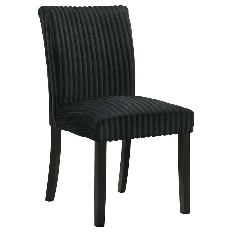  Coaster Furniture Dermott 106512BLK Set of 2 Upholstered Parson Dining Side Chair - Black IMAGE 7