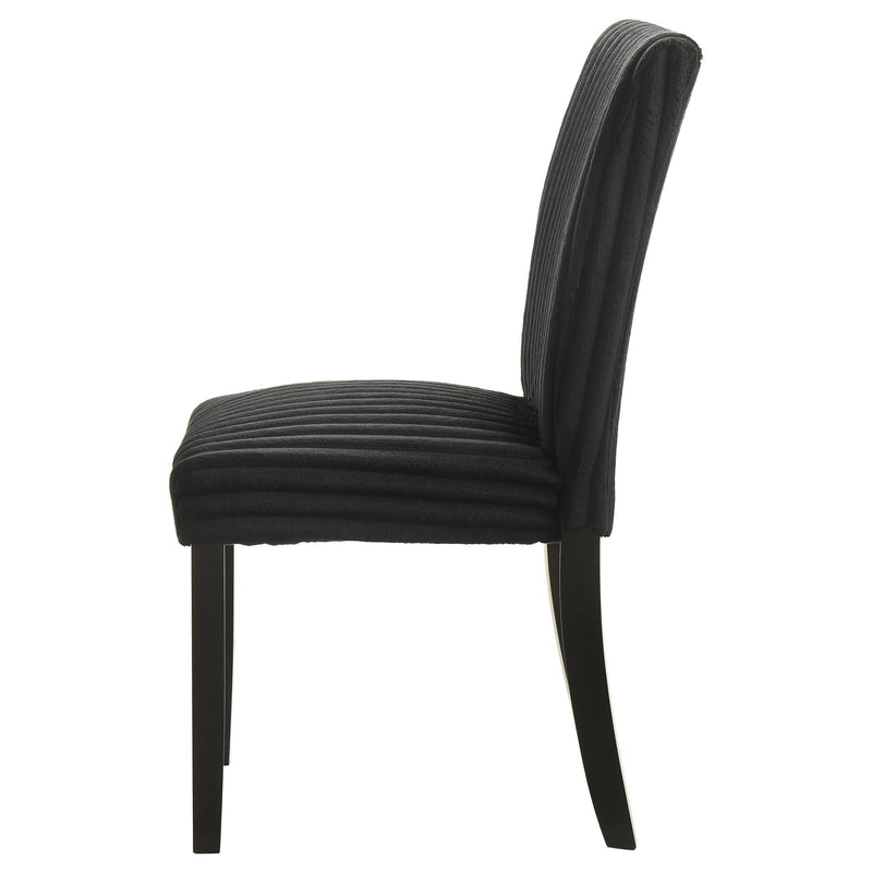  Coaster Furniture Dermott 106512BLK Set of 2 Upholstered Parson Dining Side Chair - Black IMAGE 9