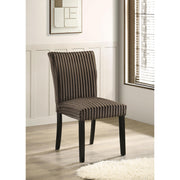  Coaster Furniture Dermott 106512CH Set of 2 Upholstered Parson Dining Side Chair - Chocolate IMAGE 4